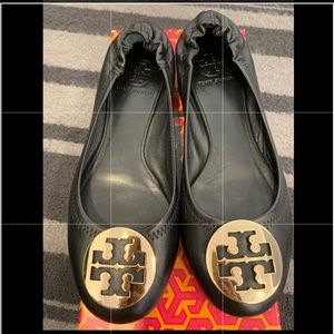 Tory Burch Black Flats
